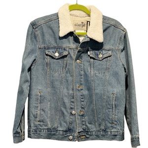 Levi’s Silver Tab Unisex Trucker Sherpa Collar Jacket Size Youth L